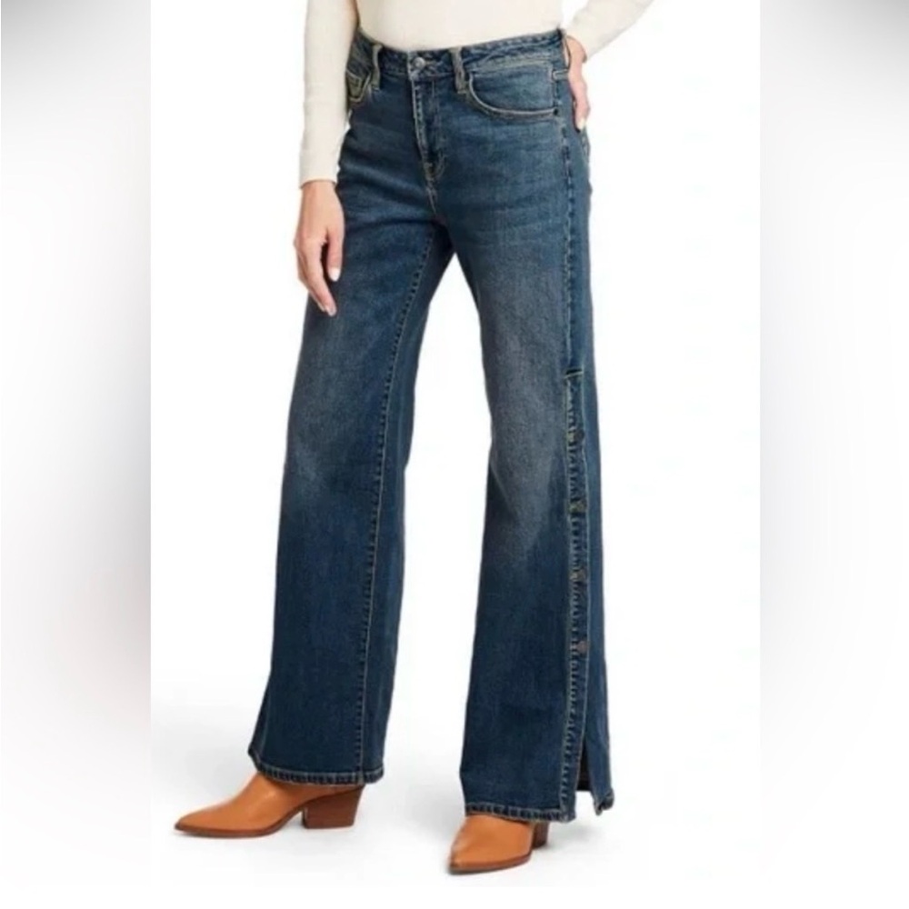 Nili Lotan Wide Leg Designer Jeans Size 6